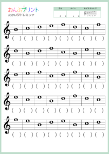 読むト音記号高いシドレミファ
